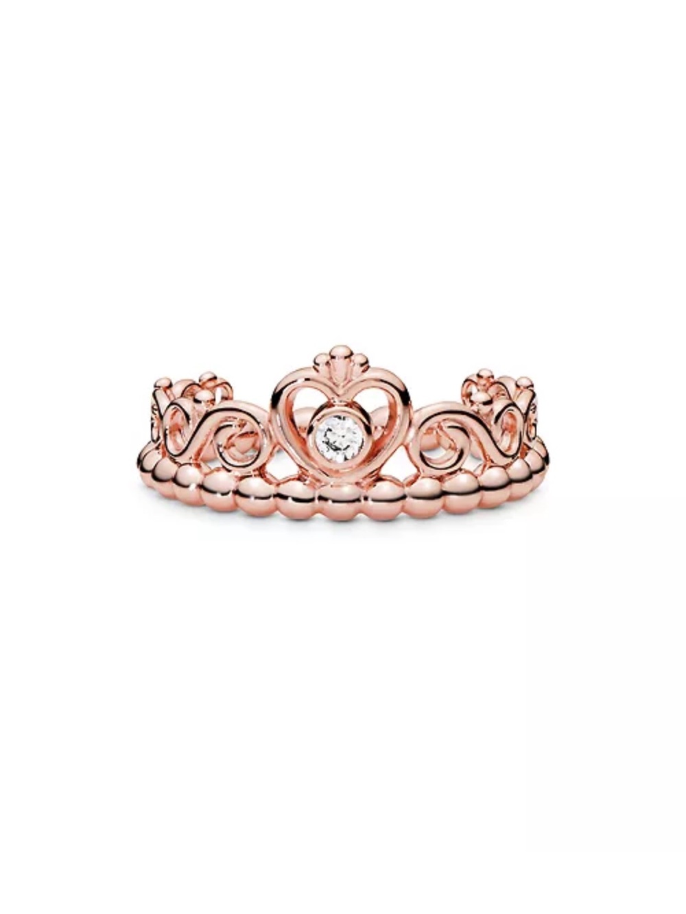 Pandora Princess Tiara Crown Ring in Rose Gold, Brand Size 5.25